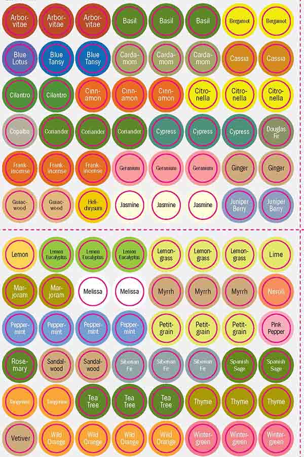 Single Essential Oil Cap Stickers